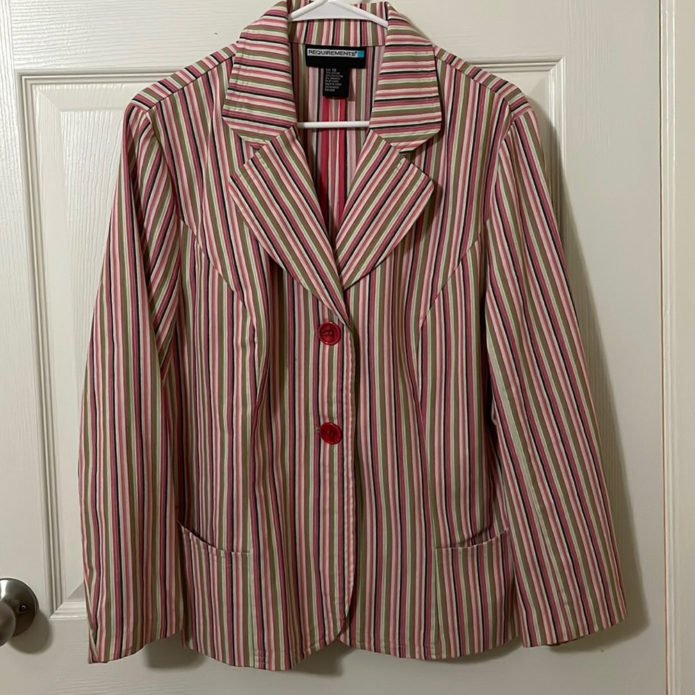 Size 16, Requirements, Pink, Green & Navy Dress Jacket